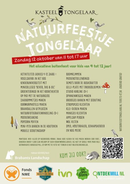 Natuurfeestje Tongelaar 2025 Programma flyer